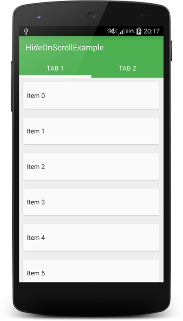 scroll bar android studio recyclerview